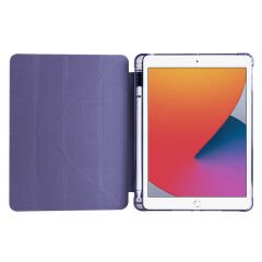 iPad 9.7 2018 (6.Nesil) Kılıf Tri Folding Kalem Bölmeli Standlı Kılıf