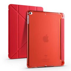 iPad 9.7 2018 (6.Nesil) Kılıf Tri Folding Kalem Bölmeli Standlı Kılıf
