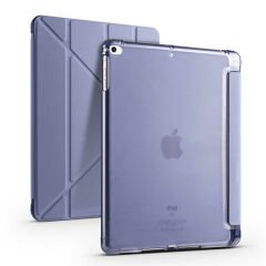 iPad 9.7 2018 (6.Nesil) Kılıf Tri Folding Kalem Bölmeli Standlı Kılıf