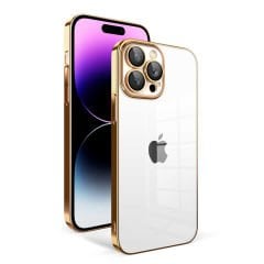 iPhone 14 Pro Max Kılıf Kamera Korumalı Renkli Çerçeveli Garaj Kapak