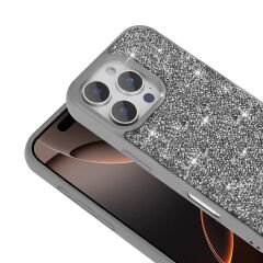 iPhone 16 Pro Max Kılıf Parlak Taşlı Tasarım Pırlanta Kapak