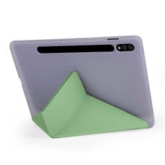 Samsung Galaxy Tab S7 T870 Kılıf Tri Folding Kalem Bölmeli Standlı Kılıf
