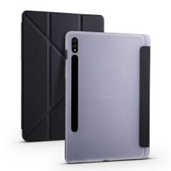 Samsung Galaxy Tab S7 T870 Kılıf Tri Folding Kalem Bölmeli Standlı Kılıf