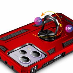 Xiaomi Redmi Note 12 Pro 5g Kılıf Vega Tank Sert Yüzüklü Standlı Zırh Koruma Kapak