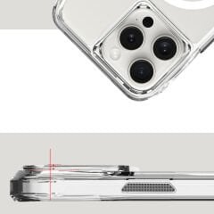 iPhone 16 Pro Max Kılıf Magsafe Şarj Özellikli Airbagli Şeffaf İncek Kapak