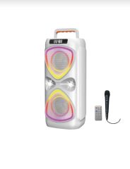 Bluetooh Hoparlör Kablolu Mikrofonlu Kumandali Radyolu Led Işıklı Parti Speaker D78