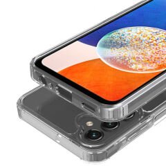 Samsung Galaxy S25 Plus Kılıf Magsafe Şarj Özellikli Şeffaf Sert PC Embos Kapak