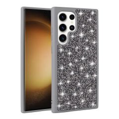 Samsung Galaxy S23 Ultra Kılıf Parlak Taşlı Tasarım Pırlanta Kapak