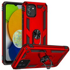 Samsung Galaxy A03 Kılıf Vega Tank Sert Yüzüklü Standlı Zırh Koruma Kapak