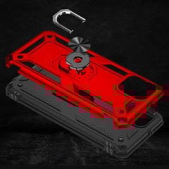 Samsung Galaxy A03 Kılıf Vega Tank Sert Yüzüklü Standlı Zırh Koruma Kapak