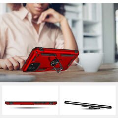 Samsung Galaxy A03 Kılıf Vega Tank Sert Yüzüklü Standlı Zırh Koruma Kapak