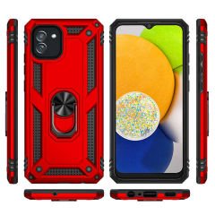 Samsung Galaxy A03 Kılıf Vega Tank Sert Yüzüklü Standlı Zırh Koruma Kapak
