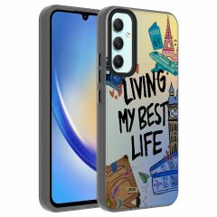 Samsung Galaxy A24 Kılıf Desenli Dragon Sert Kapak Kılıf