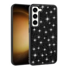 Samsung Galaxy S23 Kılıf Parlak Taşlı Tasarım Pırlanta Kapak