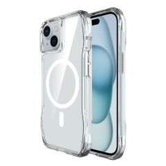 iPhone 15 Kapak Magsafe Şarj Özellikli Airbagli Şeffaf İncek Kapak