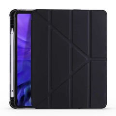 iPad Pro 12.9 2021 (5.Nesil) Kılıf Tri Folding Kalem Bölmeli Standlı Kılıf