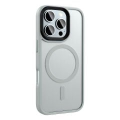 iPhone 16 Pro Max Kılıf Mat Arka Yüzey Wireless Şarj Özellikli Flet Magsafe Kapak