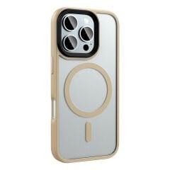 iPhone 16 Pro Max Kılıf Mat Arka Yüzey Wireless Şarj Özellikli Flet Magsafe Kapak