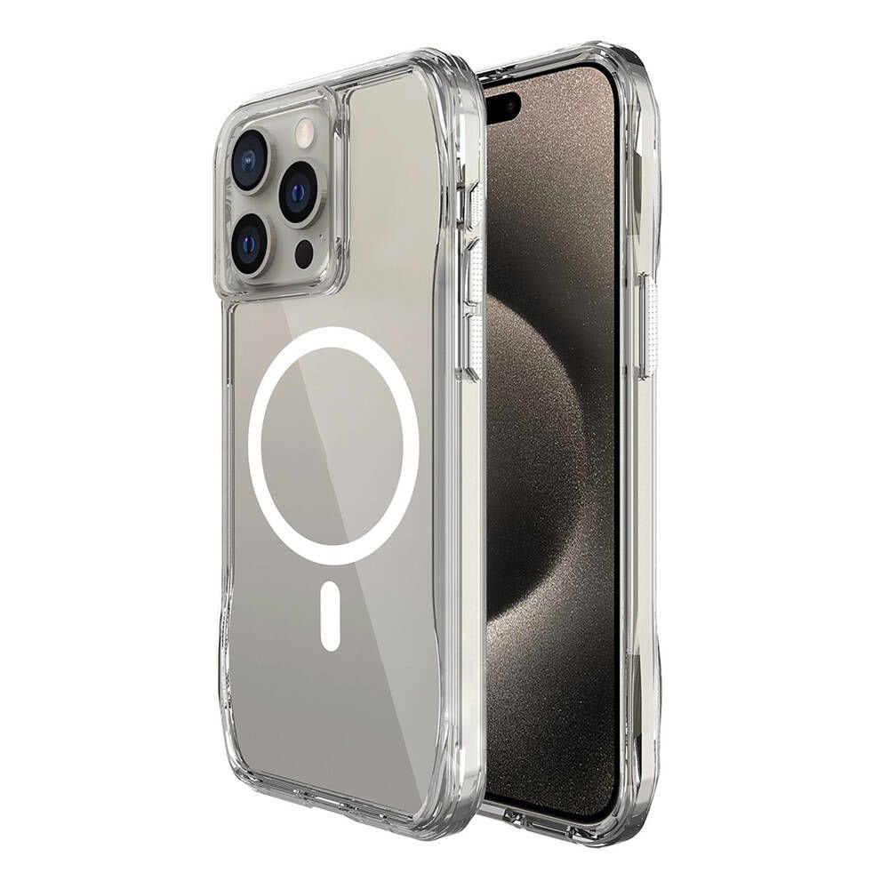 iPhone 15 Pro Kapak Magsafe Şarj Özellikli Airbagli Şeffaf İncek Kapak