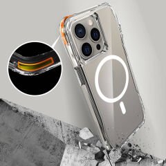 iPhone 15 Pro Kapak Magsafe Şarj Özellikli Airbagli Şeffaf İncek Kapak