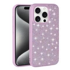 iPhone 15 Pro Max Kılıf Parlak Taşlı Tasarım Pırlanta Kapak