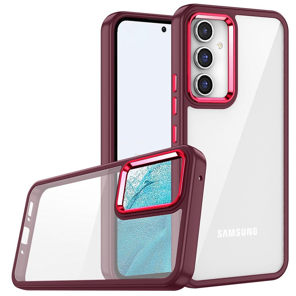 Samsung Galaxy A24 Kılıf Kamera Çıkıntılı Arkası Şeffaf Köşeleri Parlak Renkli Işlemeli Flora Kapak