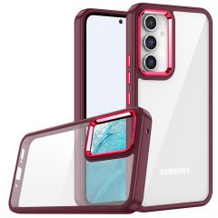 Samsung Galaxy A24 Kılıf Kamera Çıkıntılı Arkası Şeffaf Köşeleri Parlak Renkli Işlemeli Flora Kapak