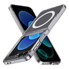 Samsung Galaxy Z Flip 6 Kılıf Nitro Anti Shock Darbe Emici Köşe Korumalı Şeffaf Silikon Kapak