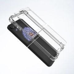 Samsung Galaxy Z Flip 6 Kılıf Nitro Anti Shock Darbe Emici Köşe Korumalı Şeffaf Silikon Kapak