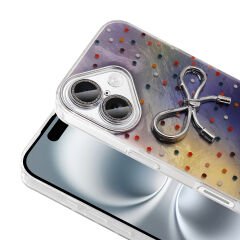 iPhone 16 Plus Kılıf Kamera Korumalı Figürlü Ponti Silikon Kapak