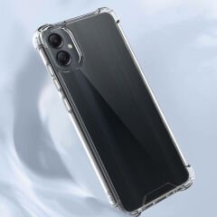 Samsung Galaxy A05 Kılıf Nitro Anti Shock Darbe Emici Köşe Korumalı Şeffaf Silikon Kapak