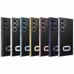 Samsung Galaxy S23 Ultra Kılıf Kamera Korumalı Logo Gösteren Omega Kapak