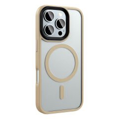 iPhone 16 Pro Kılıf Mat Arka Yüzey Wireless Şarj Özellikli Flet Magsafe Kapak