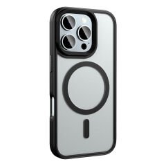 iPhone 16 Pro Kılıf Mat Arka Yüzey Wireless Şarj Özellikli Flet Magsafe Kapak