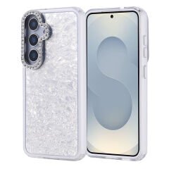 Samsung Galaxy S25 Kılıf Taşlı Tasarımlı Kapi Kapak