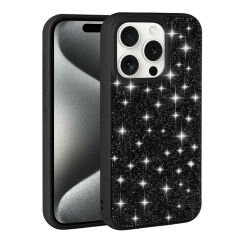 iPhone 15 Pro Kılıf Parlak Taşlı Tasarım Pırlanta Kapak
