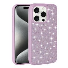 iPhone 15 Pro Kılıf Parlak Taşlı Tasarım Pırlanta Kapak