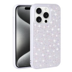 iPhone 15 Pro Kılıf Parlak Taşlı Tasarım Pırlanta Kapak