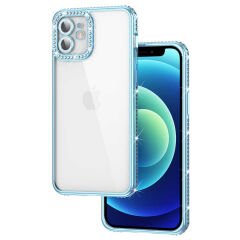 iPhone 11 Kılıf Kamera Korumalı Taşlı Mina Kapak
