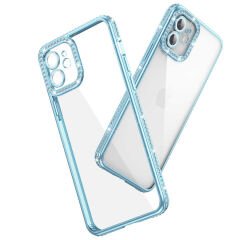 iPhone 11 Kılıf Kamera Korumalı Taşlı Mina Kapak