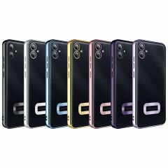 Samsung Galaxy A04E Kılıf Kamera Korumalı Logo Gösteren Omega Kapak