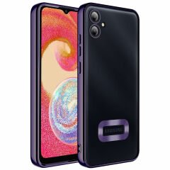 Samsung Galaxy A04E Kılıf Kamera Korumalı Logo Gösteren Omega Kapak