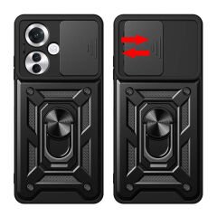 Oppo Reno 11F 5G Kılıf Magnetik Standlı Kamera Korumalı Sürgülü Vega Kapak