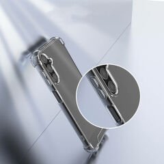 Samsung Galaxy S24 Kılıf Nitro Anti Shock Darbe Emici Köşe Korumalı Şeffaf Silikon Kapak