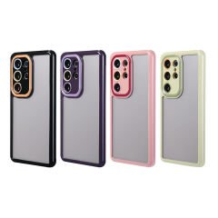 Samsung Galaxy S24 Ultra Kılıf Kamera Korumalı Renkli Kenar ve Çerçeve Tasarımlı Vitamin Kapak