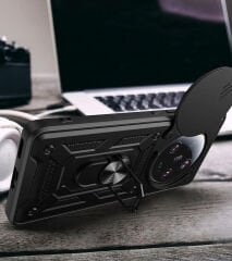 Xiaomi Mi 13 Ultra Kılıf Magnetik Standlı Kamera Korumalı Sürgülü Vega Kapak