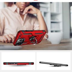 iPhone 13 Pro Max Kılıf Vega Tank Sert Yüzüklü Standlı Zırh Koruma Kapak