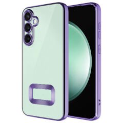 Samsung Galaxy S23 FE Kılıf Kamera Korumalı Logo Gösteren Omega Kapak