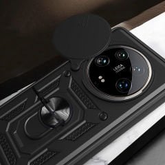 Xiaomi Mi 14 Ultra Kılıf Magnetik Standlı Kamera Korumalı Sürgülü Vega Kapak