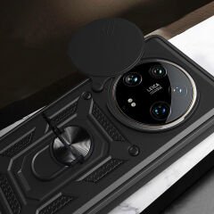 Xiaomi Mi 14 Ultra Kılıf Magnetik Standlı Kamera Korumalı Sürgülü Vega Kapak